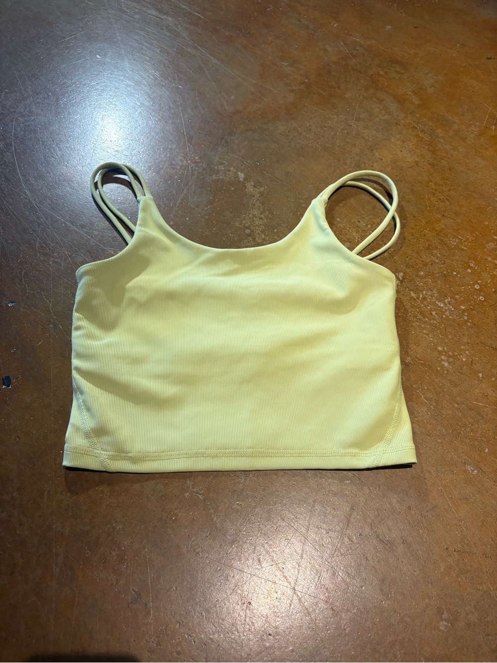 Wilo the Label Double-Strap Ribbed Crop Sports Bra in Green